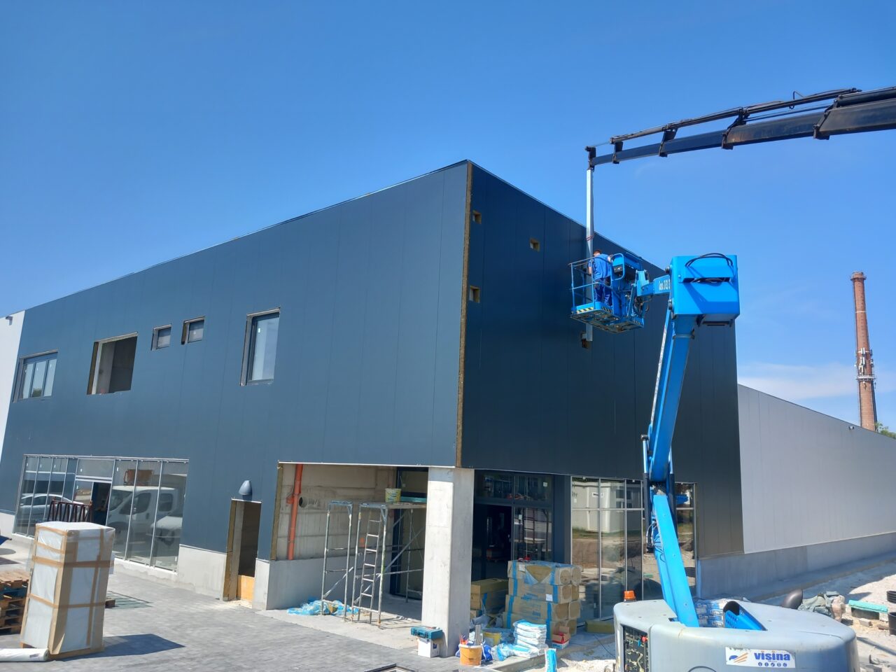 Postavljanje čelične konstrukcije na gradilištu Kaufland u Varaždinu (1)